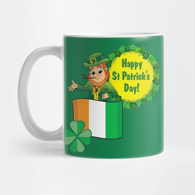 Saint Patricks Day Leprechaun T Shirt for proud Irish Shamrock by gdimido